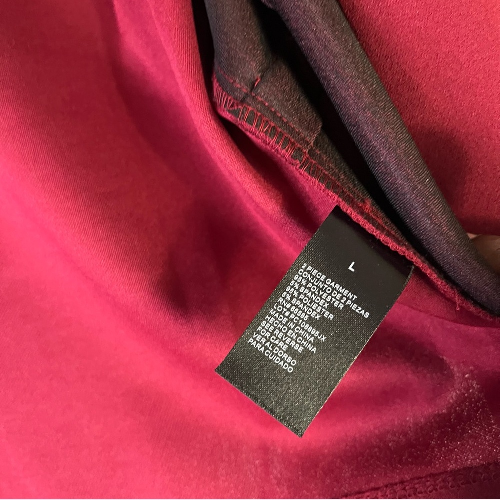 Perceptions New York Maroon/Burgundy Lightweight Cropped Jacket Size Large - Picture 5 of 7